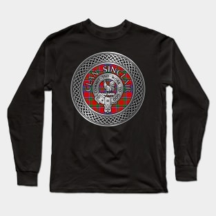 Clan Sinclair Crest & Tartan Knot Long Sleeve T-Shirt